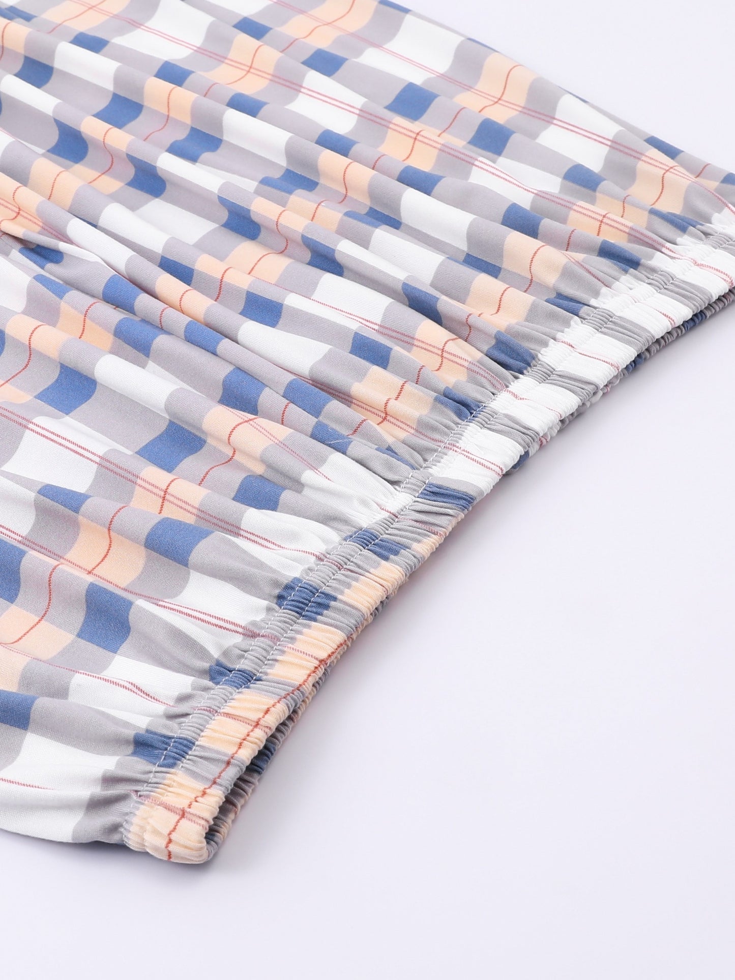 Comfortable Plaid Long Sleeve Pajama Set, Spring and Autumn Casual Home Wear Set, Casual Long Sleeve Pajama Set