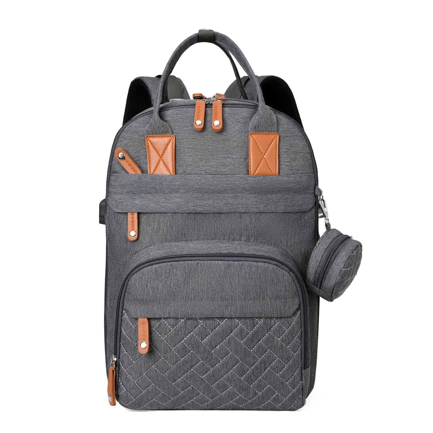 Lamroro Diaper Bag Backpack | Multifunction Travel Back Pack with Stroller Straps & Pacifier Case, Unisex and Stylish, Polyester, Zipper Closure, Utility Pocket, Mixed Color, Ideal for Registry and Shower Gifts