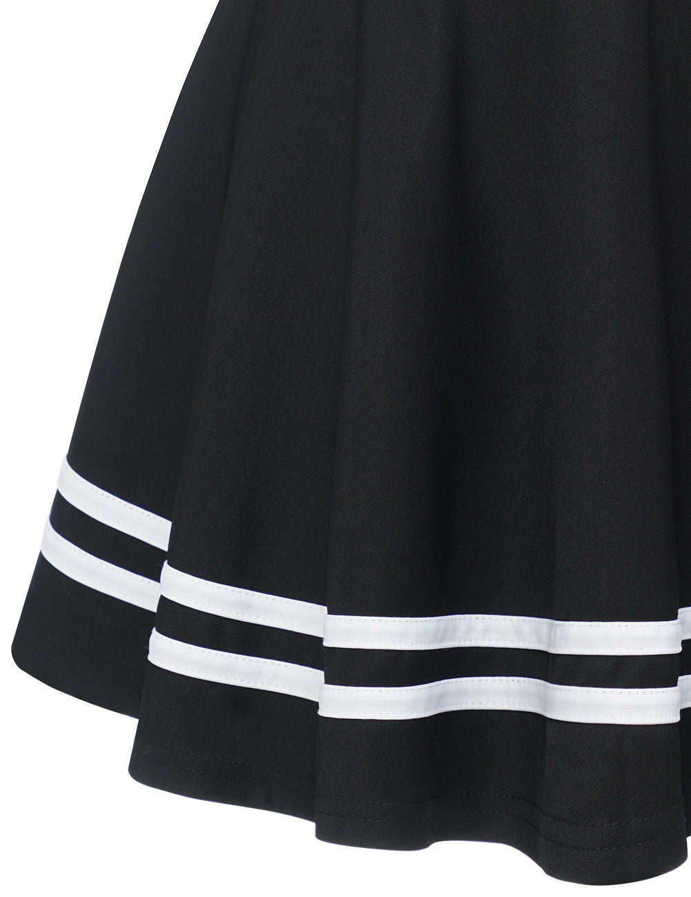 Striped A-Line Skater Skirt, Versatile High Waist Skirt For Spring & Summer, Women's Clothing