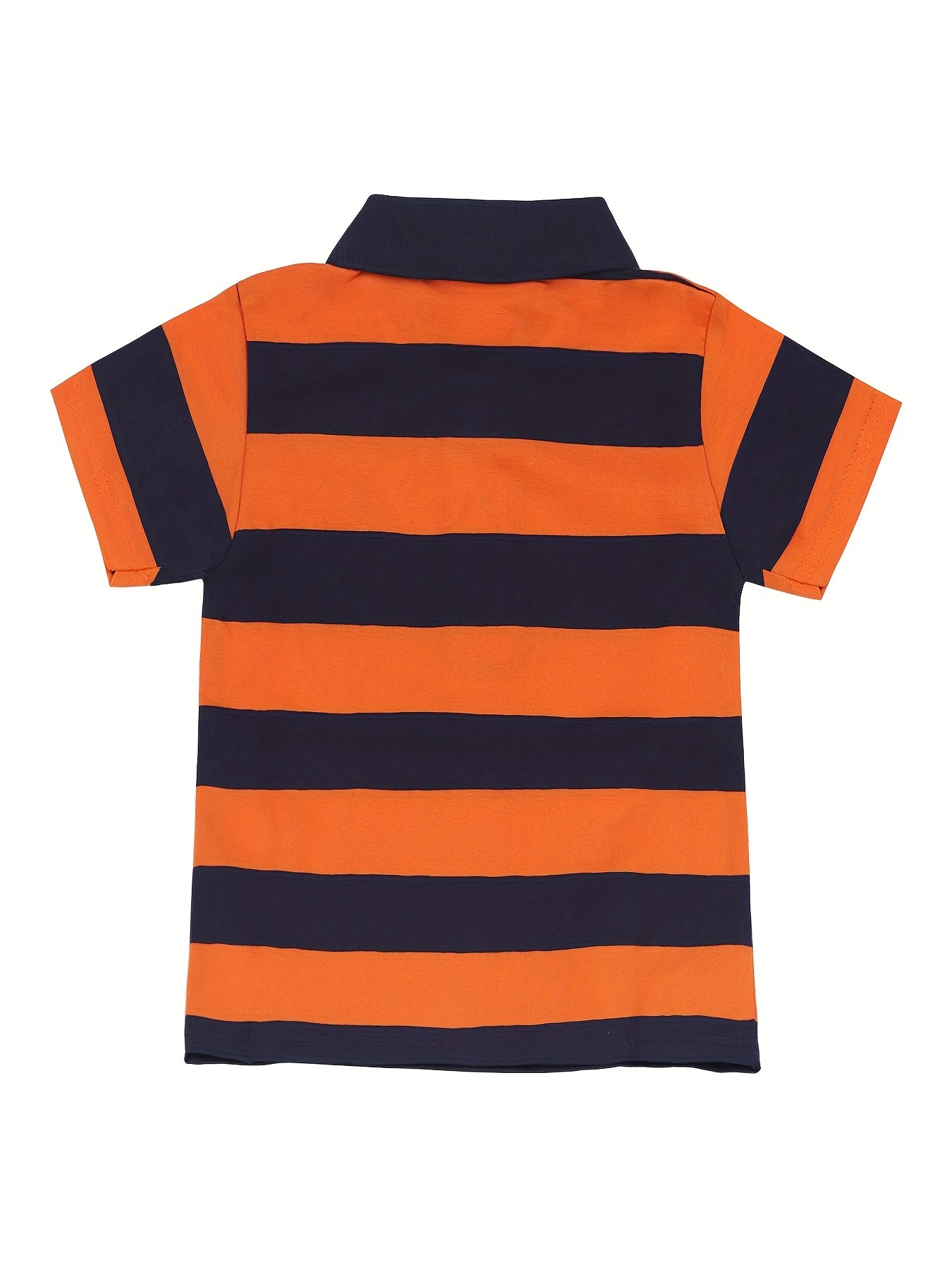 Vibrant Striped Polo T-shirt for Kids - Soft Cotton, Short Sleeve, Casual, Trendy, Perfect for Summer Holiday Party - Boys' Fun Clothing