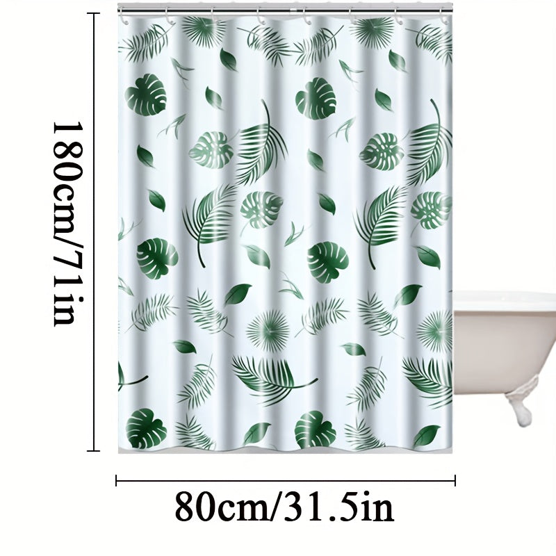 One Tropical Flower Shower Curtain with Hook, Shower Mat with Pad Ring, Bathroom Decoration, and Durable Bath Curtain, Bathroom Partition, Room Decor, Best for Christmas