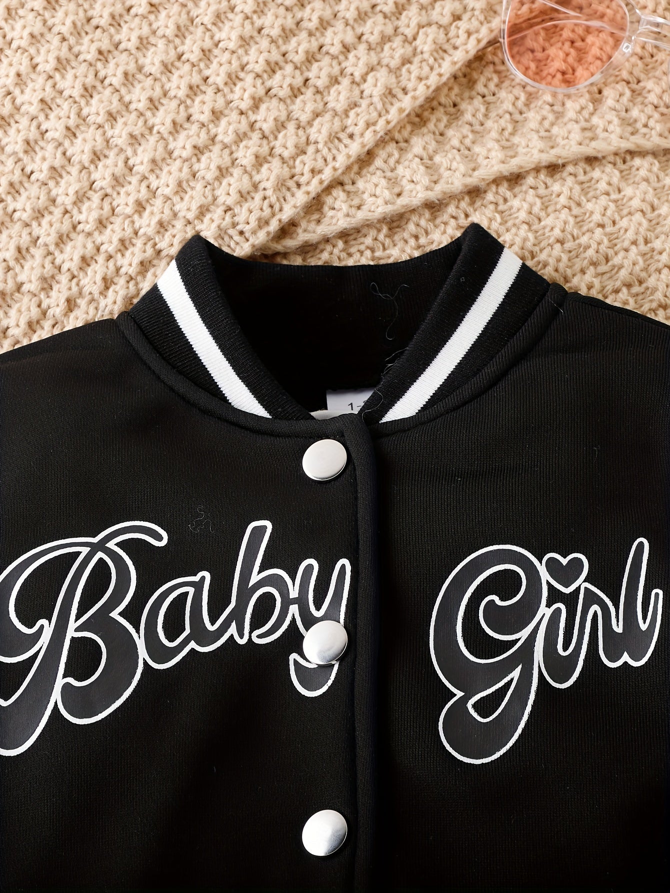 Preppy Style Girls 2pcs BABY GIRL Print Baseball Jacket + Pleated Skirt Outdoor Set For Party Sports Gift