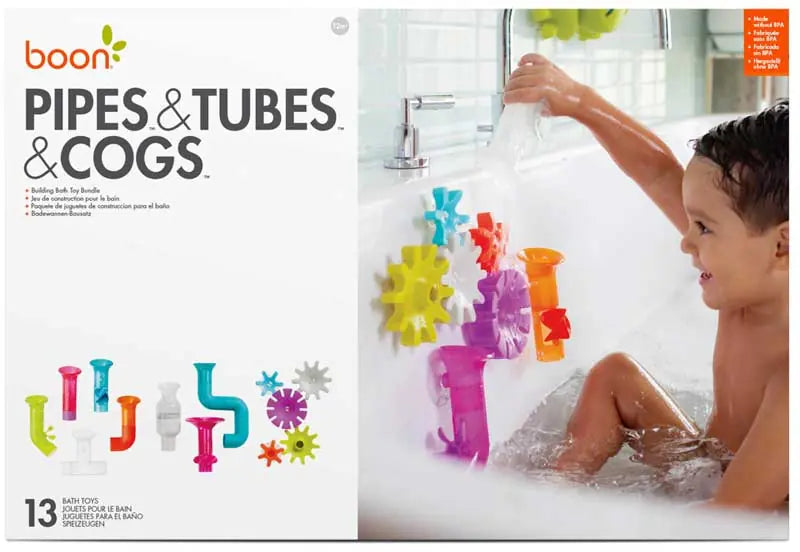 BUNDLE BUILDING BATH TOY SET - COGS, PIPES & TUBES