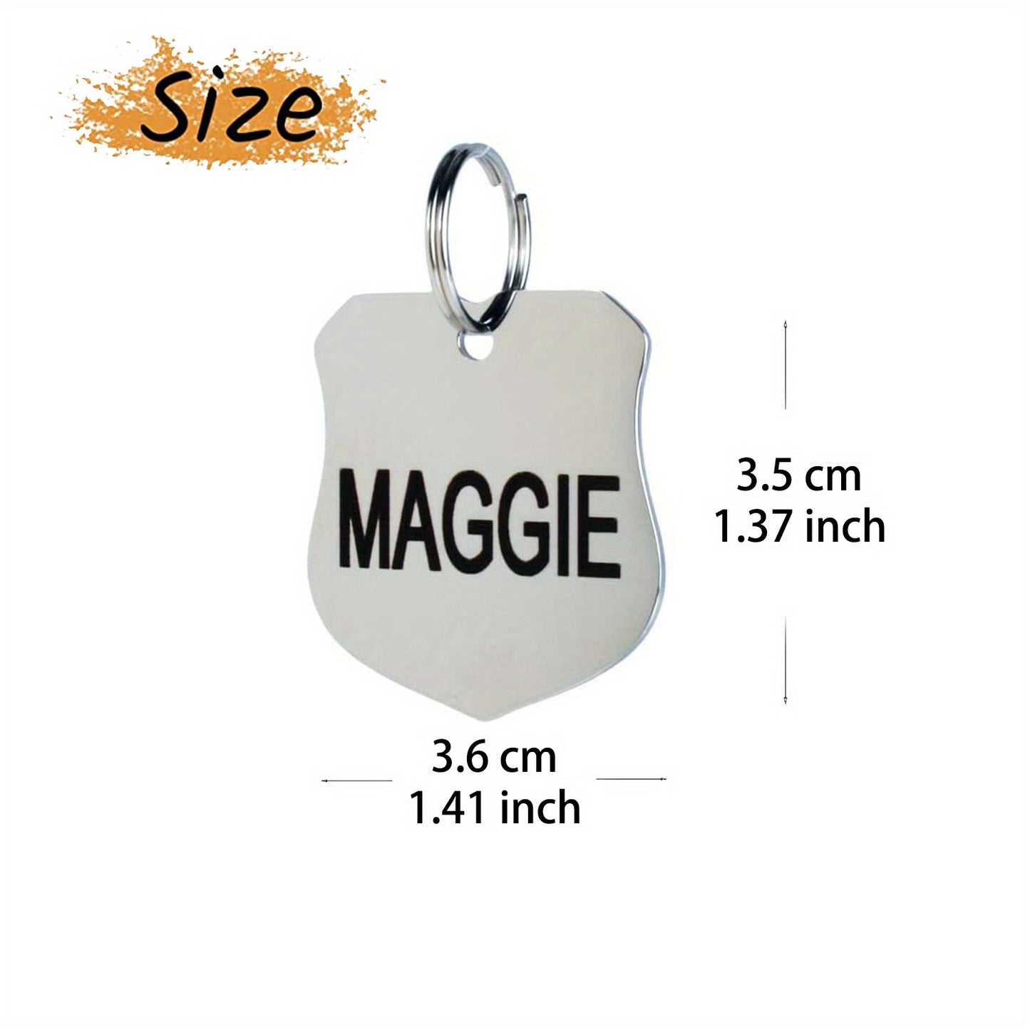 [Fast Arrival] Stylish Personalized Pet ID Tag - Durable Engraved Stainless Steel Slide-On Nameplate with Customizable Text - Long-Lasting, Water-Resistant, and Easy to Attach