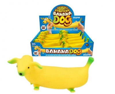 Squishy Stretchy Banana Dog 14cm