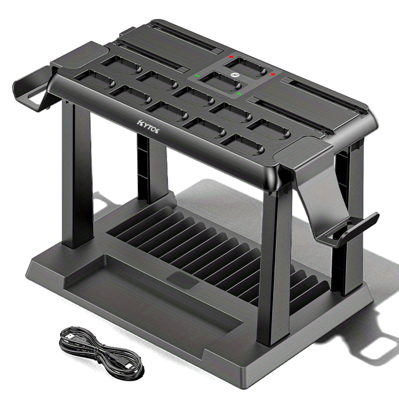 For Switch Handle Multifunctional Accessories Kit Storage with Card Slot and Charging Bracket for Game CD Cassette
