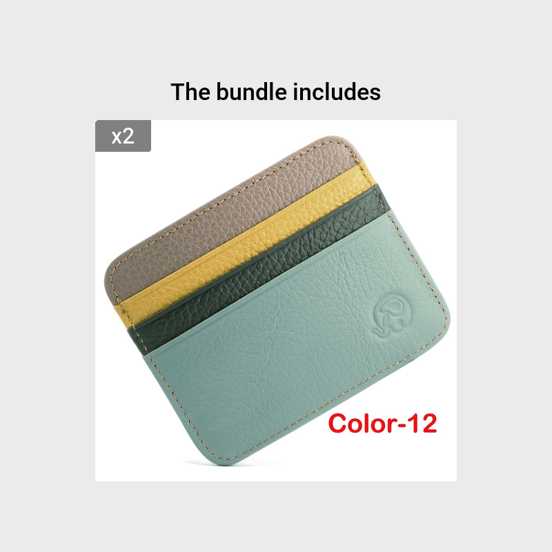 Minimalist Credit Card Holder Anti-theft Leather Wallet, Slim Front Pocket Wallet Christmas Gift