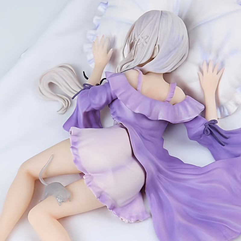 Anime Sleeping Girl Figurine - Collectible Pvc Animation Movie Character Toy, Perfect For Desk & Car Decor, Ideal Gift For Anime Fans, Ages 18+