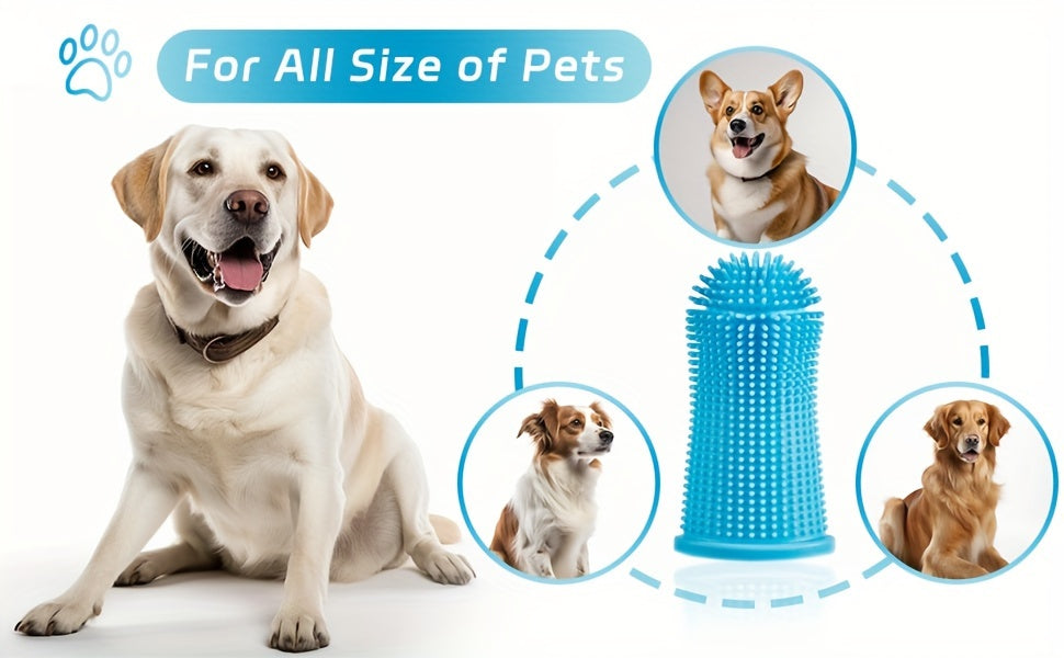 Dog Super Soft Pet Finger Toothbrush Teeth Cleaning Silicone Tooth Brush Tool Dog Cat Cleaning