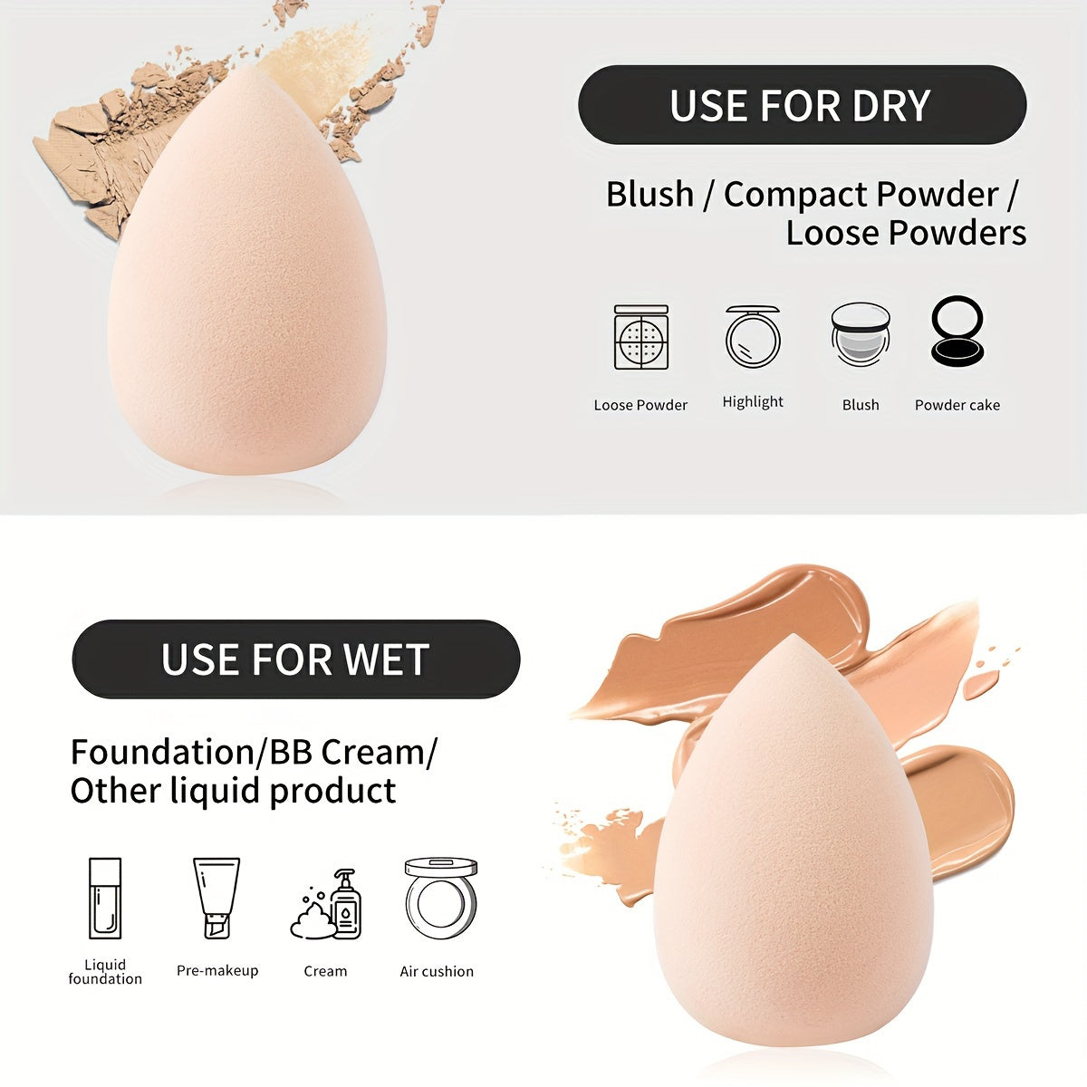 MAANGE 20pcs Professional Makeup Brush Set, Including 18 Makeup Brushes + Flannel Bag + 1 Large Water Drop Makeup Egg, Soft Bristle Makeup Brush, Foundation Brush, Eyeshadow Brush, Blending Brush, Concealer Brush, Eyeliner Br