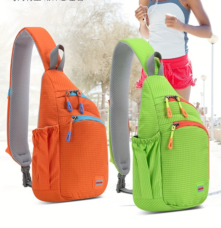 Rugged Waterproof Nylon Waist Pack - Stylish Sling Bag with Secure Zipper Compartment & Handy Side Pocket for Outdoor Adventures