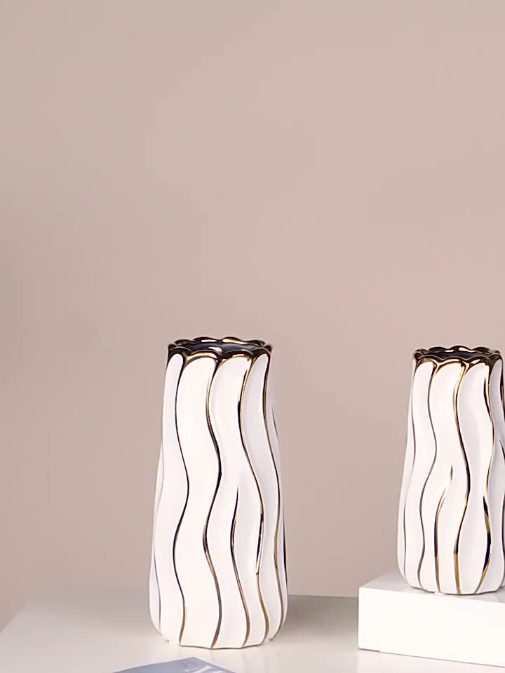 1pc Modern And Simple Ceramic Vase For Flower Arrangement, Suitable For Dining Table, Entrance, TV Cabinet, And Living Room Decoration