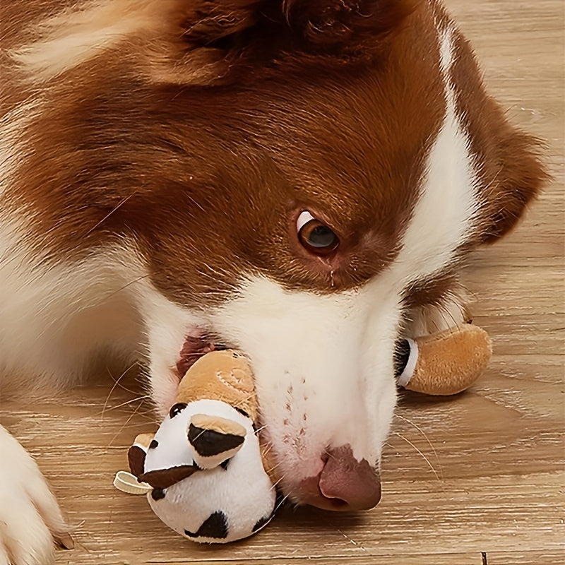 Adorable 1pc Cow Plush Toy - Perfect Chew Toy for Dogs and Cats!