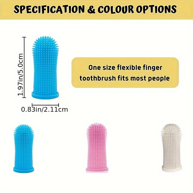 Dog Super Soft Pet Finger Toothbrush Teeth Cleaning Silicone Tooth Brush Tool Dog Cat Cleaning