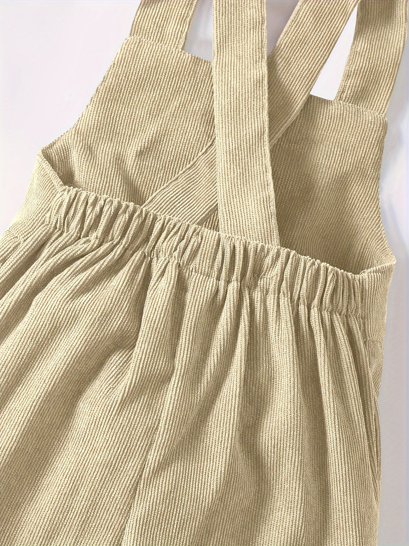Casual Corduroy Knotted Toddler Baby Overalls, Jumpsuit With Pocket, Retro Strap Pants For Boys Girls