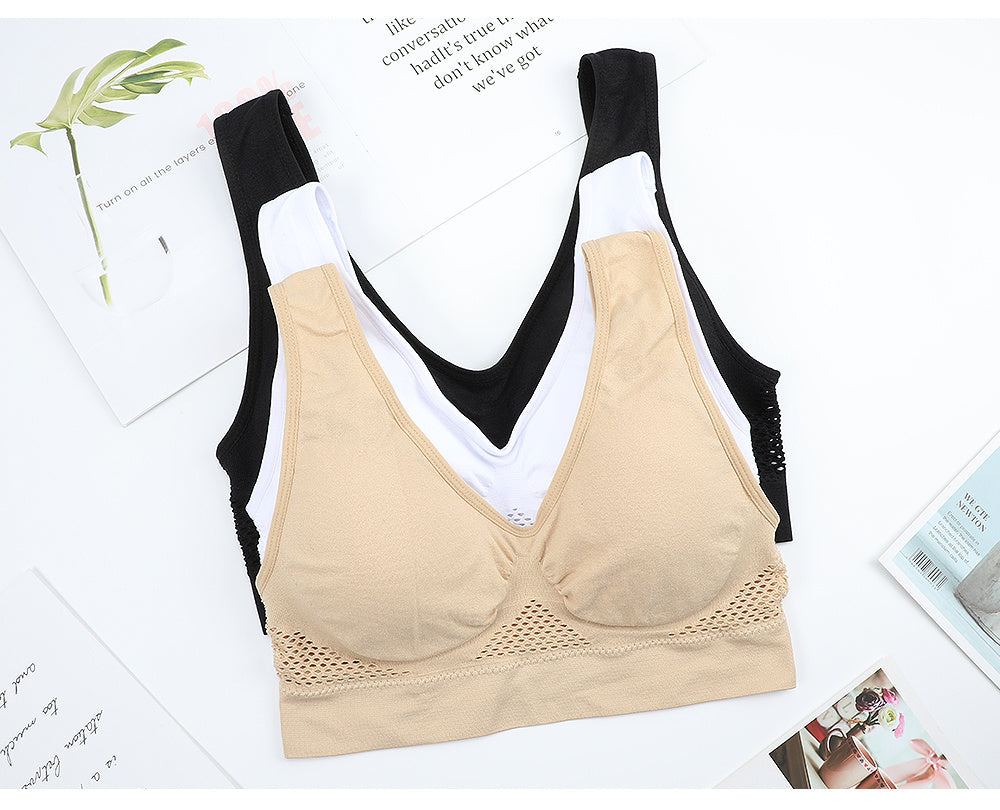 Plus Size Sports Bras for Women Seamless Bra with Pads Big Size Bralette Push Up Brassiere Bra Vest