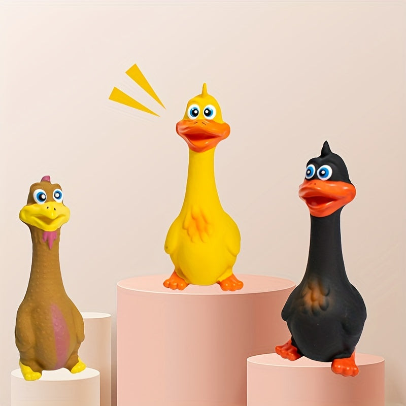 Durable and Entertaining Pet Squeaky Latex Chicken Chew Toy for Dogs