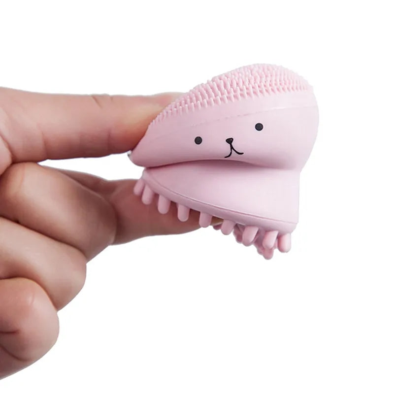 [Mini Octopus Deep Clean Brush] Exfoliating Facial Cleaning Scrubber Brush, Octopus Shape Silicone Miniature Face Deep Clean Tool, Face Massage Scrub Brush, Manual Face Washing, Fit For Daily Skin Care