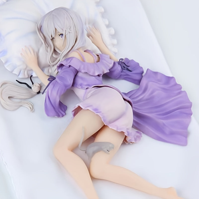 Anime Sleeping Girl Figurine - Collectible Pvc Animation Movie Character Toy, Perfect For Desk & Car Decor, Ideal Gift For Anime Fans, Ages 18+
