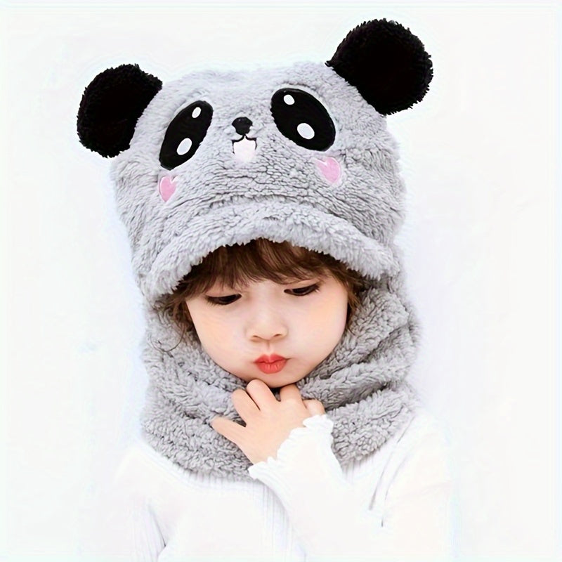 1pc Girl's Autumn Winter Cute Thickened Warm Plush Baby Ear Protection Hat