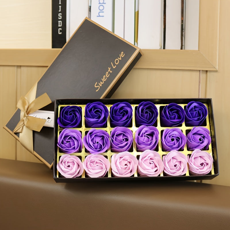 18pcs Soap Rose Gift Box Soap Flower Gift Box Valentine's Day Mother's Day Birthday Gift Simulation Of A Party Gift Holiday Gifts Color Color Not Specified
