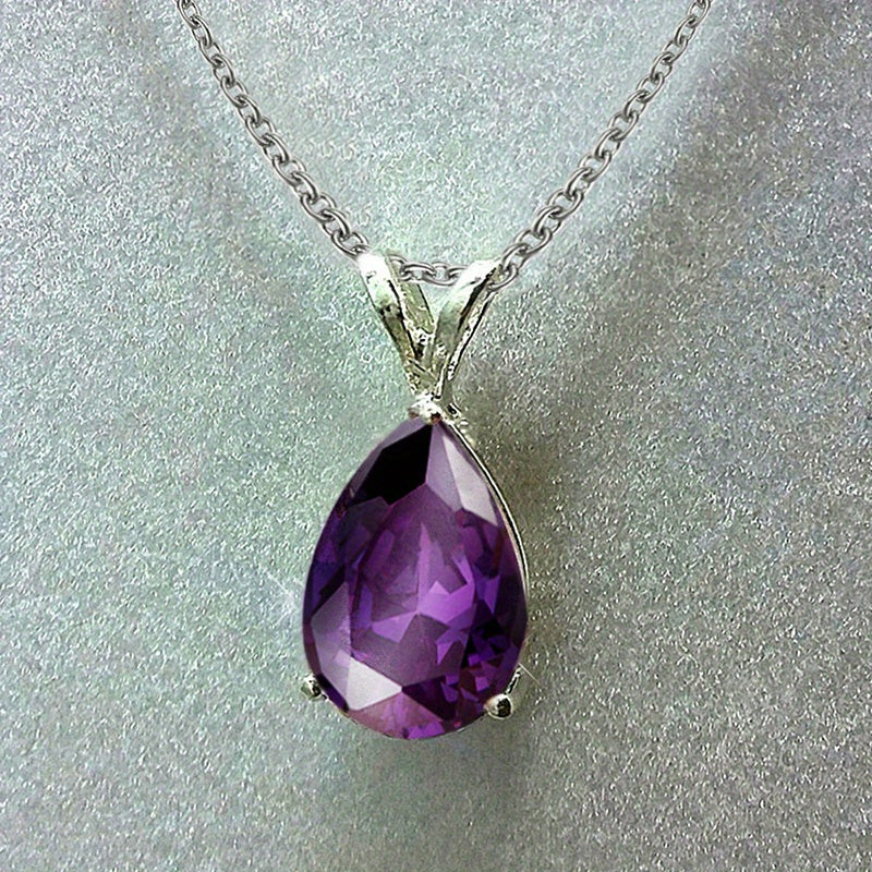 Women'S Temperament Teardrop Shaped Zirconia Pendant Necklace - Luxurious, Cubic Zirconia Stone, Ideal for Wedding Proposals & Parties, Everyday Elegance, Valentine'S Day Accessory|Teardrop Pendant|Detailed Engraving, Zirconi