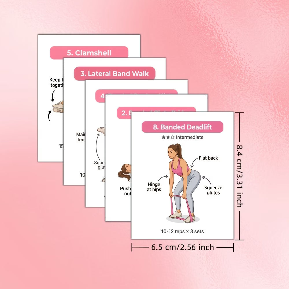 30pcs Resistance Band Training Cards