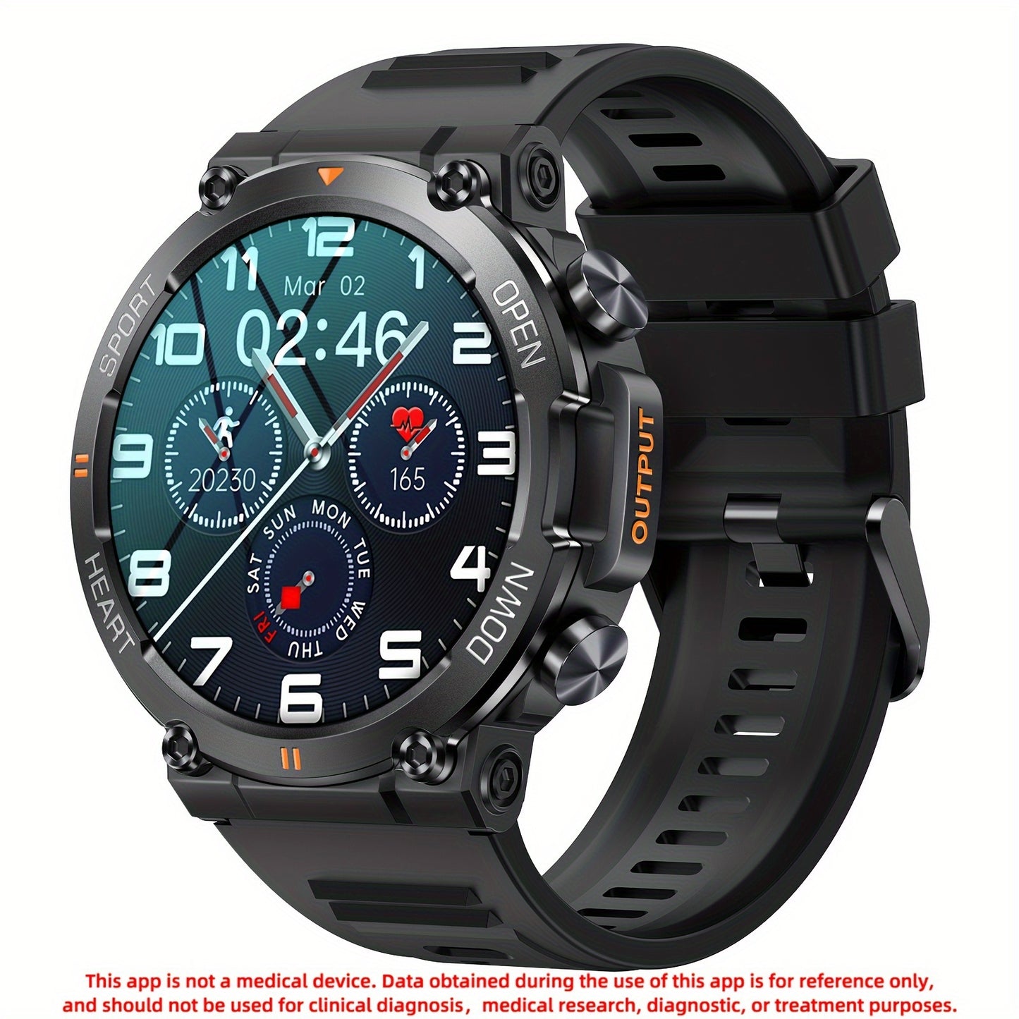 SENBONO Round Smart Watch With 3.53cm Screen Wireless Dial Answer Call Watch, Activity Fitness Watch 400mAh Outdoor Sports Smartwatch Men Women For IPhone/Android