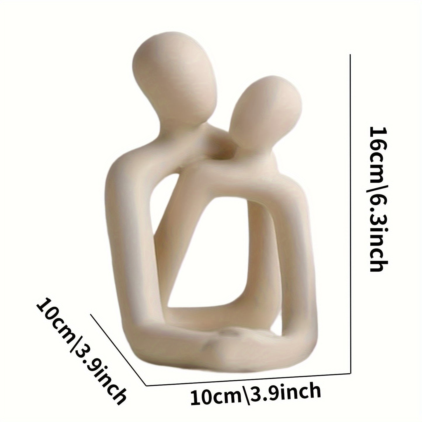 1pc Heartwarming Loving Couple Resin Statue - A Timeless Modern Home Decor Accent for Bookshelves, Office Desks, and Nightstands - Perfect Anniversary, Valentines Day, or Mothers Day Gift Idea