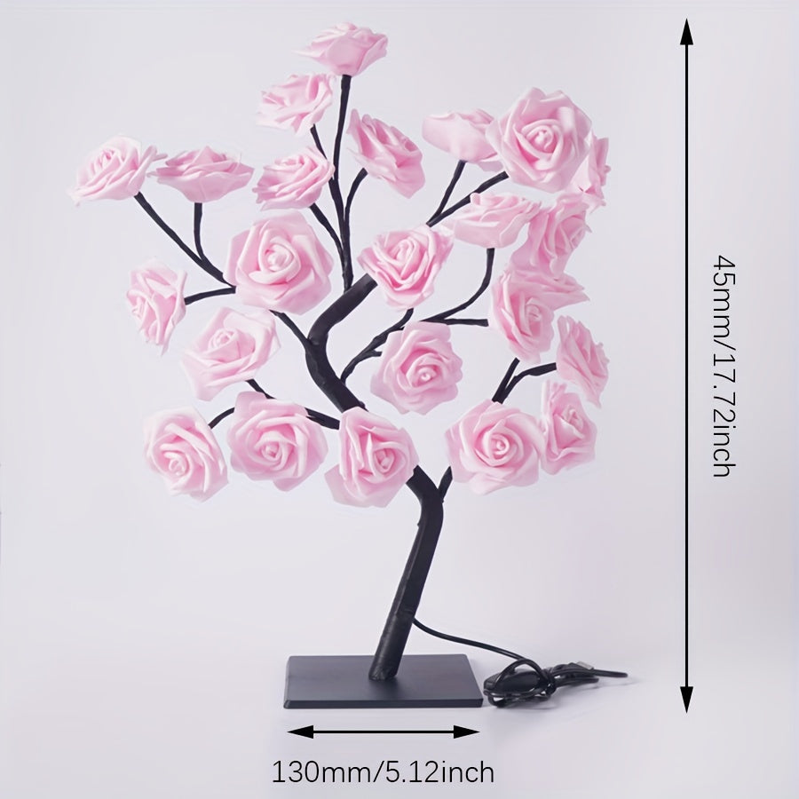 USB Powered Rose Tree Lamp, Shenzhi Tech LED Light Flower Night Light For Home Living Room Halloween Christmas Desk Decor