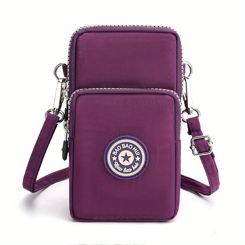 1pc Unisex Nylon Passport Holder - Retro Zipper Closure, Adjustable Strap - Going Out Essentials | Lightweight & Compact | Wet Wipe Clean