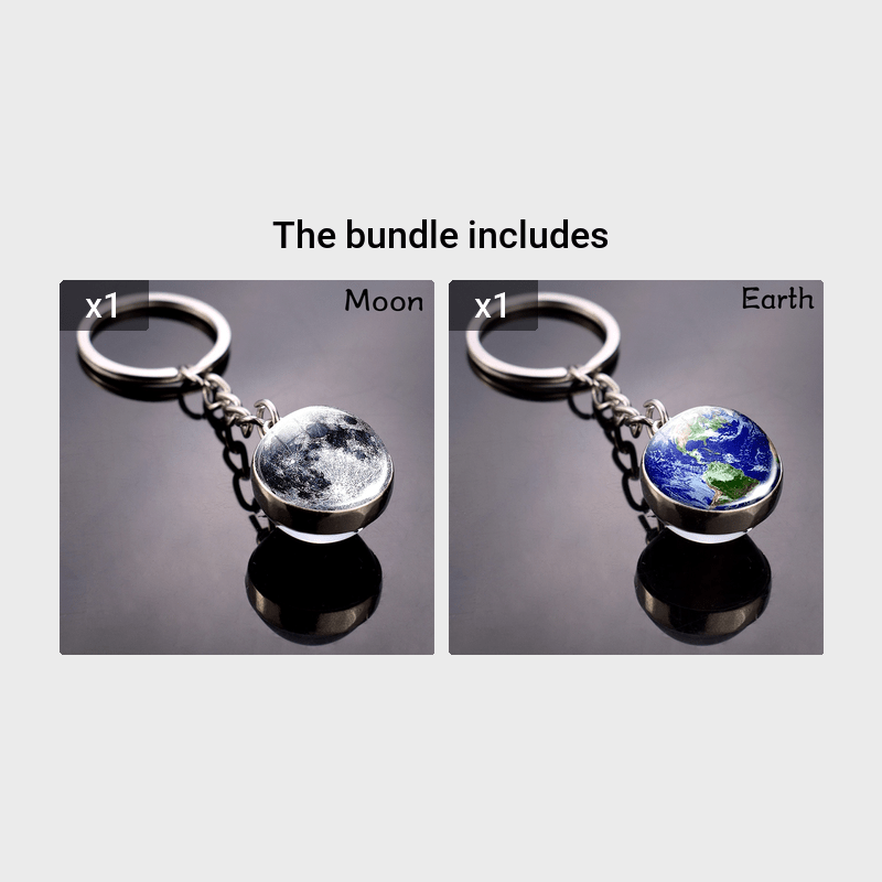 Solar System Eight Planets Keychain