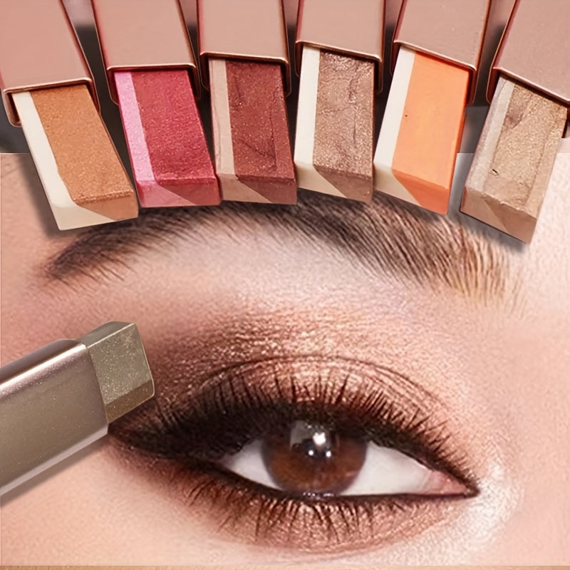 Double Color Gradient Eyeshadow Stick Waterproof And Long-Lasting Eye Makeup