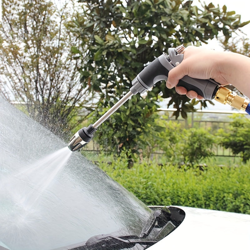 1pc High Pressure Car Washing Water Gun RV Cleaning Tool Plastic Gun Body Long Rod Nozzle Garden Hose Nozzle Garden Flower Shower Multi-Function Watering Tool Powerful Car Brush Artifact Cleaning Tool