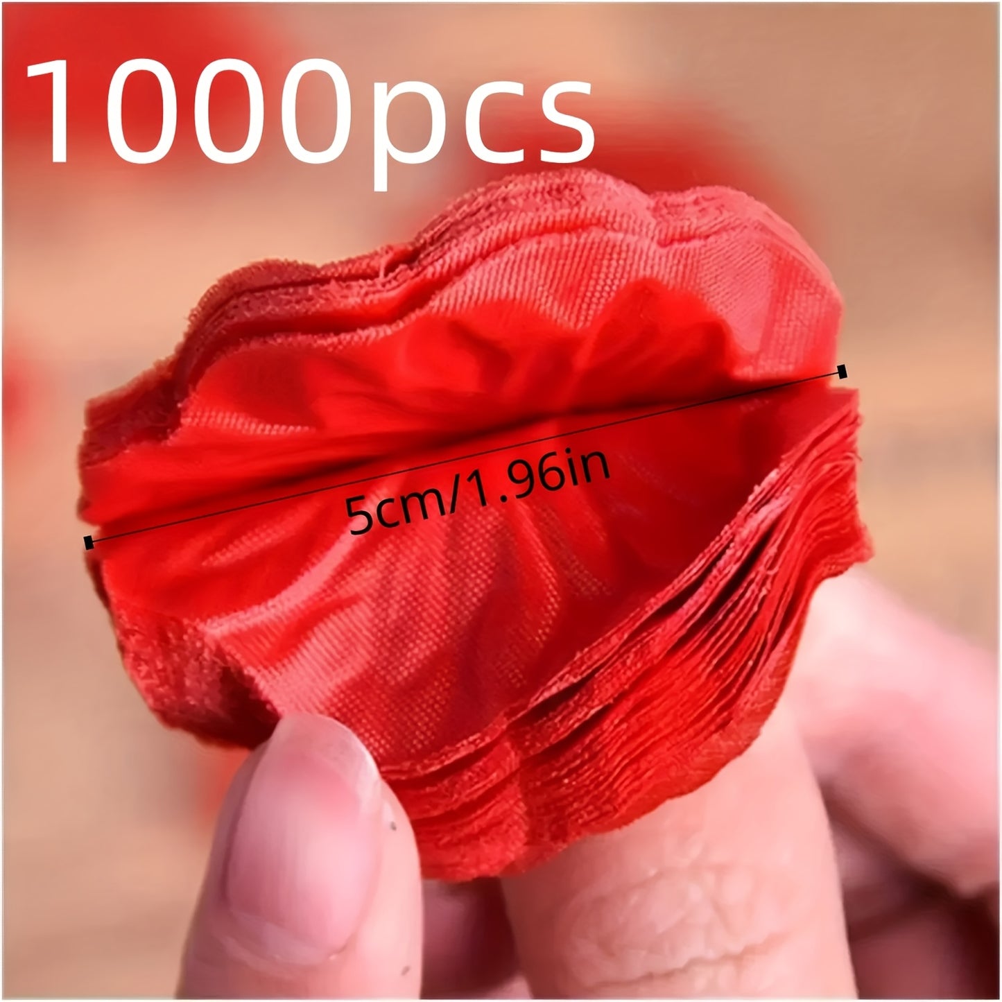 1000PCS/Set Simulation Flower - 1000pcs Romantic Red Rose Petals - Artificial Flowers for Party, Event, and Home Decoration - Decorative Swags for Wedding and Valentine's Day