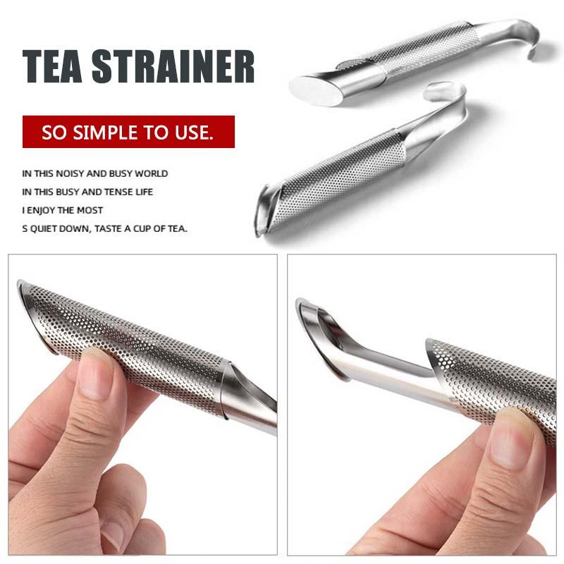 1pc Stainless Steel Tea Strainer Wand, Stainless Steel Tea Infuser, Long-Handle Tea Filter Stainless Steel Tea Diffuser For Loose Tea, Rose, Coffee, Spices