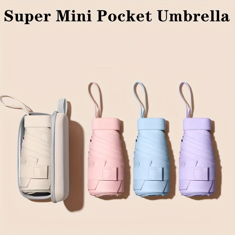 [Portable Mini Pocket Umbrella] Lightweight Portable Multi-Color Foldable Mini Pocket Umbrella | High-Quality Travel Umbrella for Christmas, Valentine's Day, Mother's Day, Women's Day, Ramadan, and Birthday Gifts