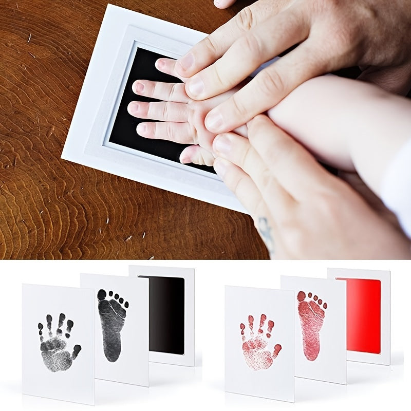 DIY Hand And Footprint Kit, Ink Pads Photo Frame Handprint Souvenir Accessories, Safe, Christmas Halloween Gift