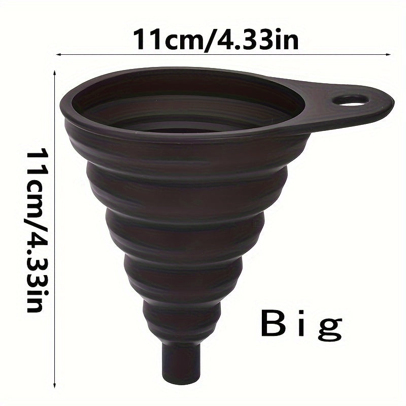 [Foldable Car Funnel] Durable & Flexible Foldable Portable Funnel for Car Engine Oil Change | Universal Fit, Leak-Proof Design with Easy-Pour Spout, Automotive Fluid Transfer, Car Maintenance Tool, Userfriendly Design, Leakpr