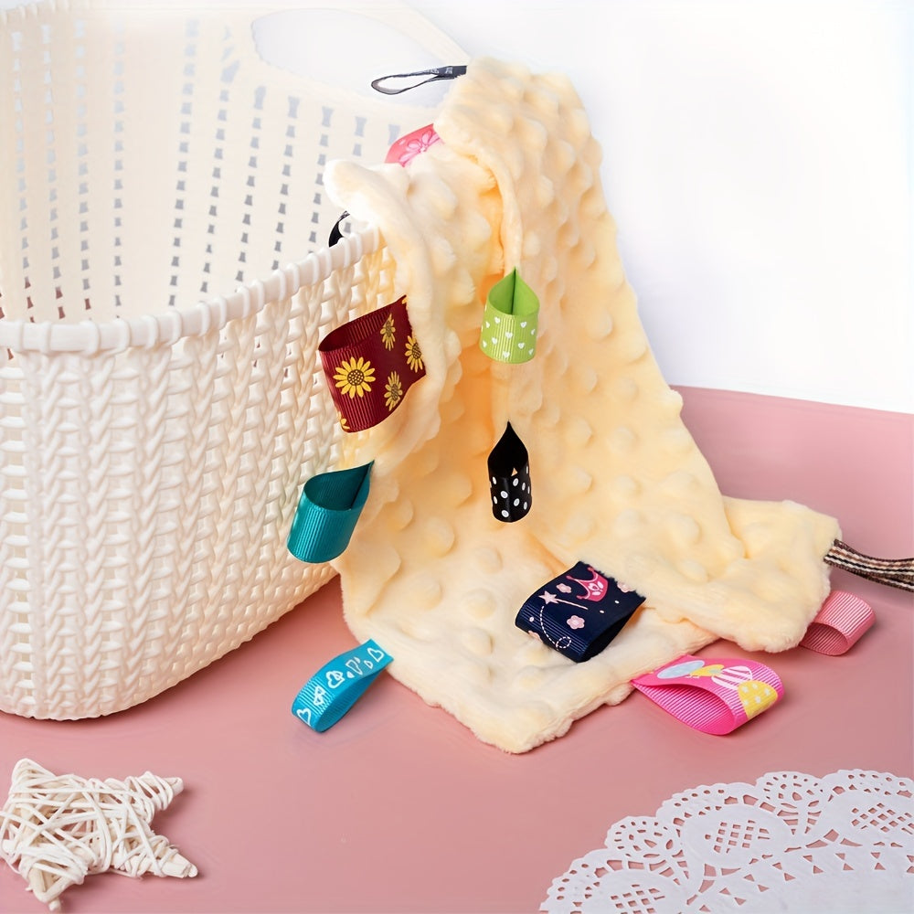 0-1 Year Olds Soft Knit Hat & Bib Set - Square, Comfortable Polyester with Floral & Plaid Patterns, Ideal for Birthdays or Holidays, Hand Wash Only, Toddler Clothing|Floral Bib Set|Soft Texture