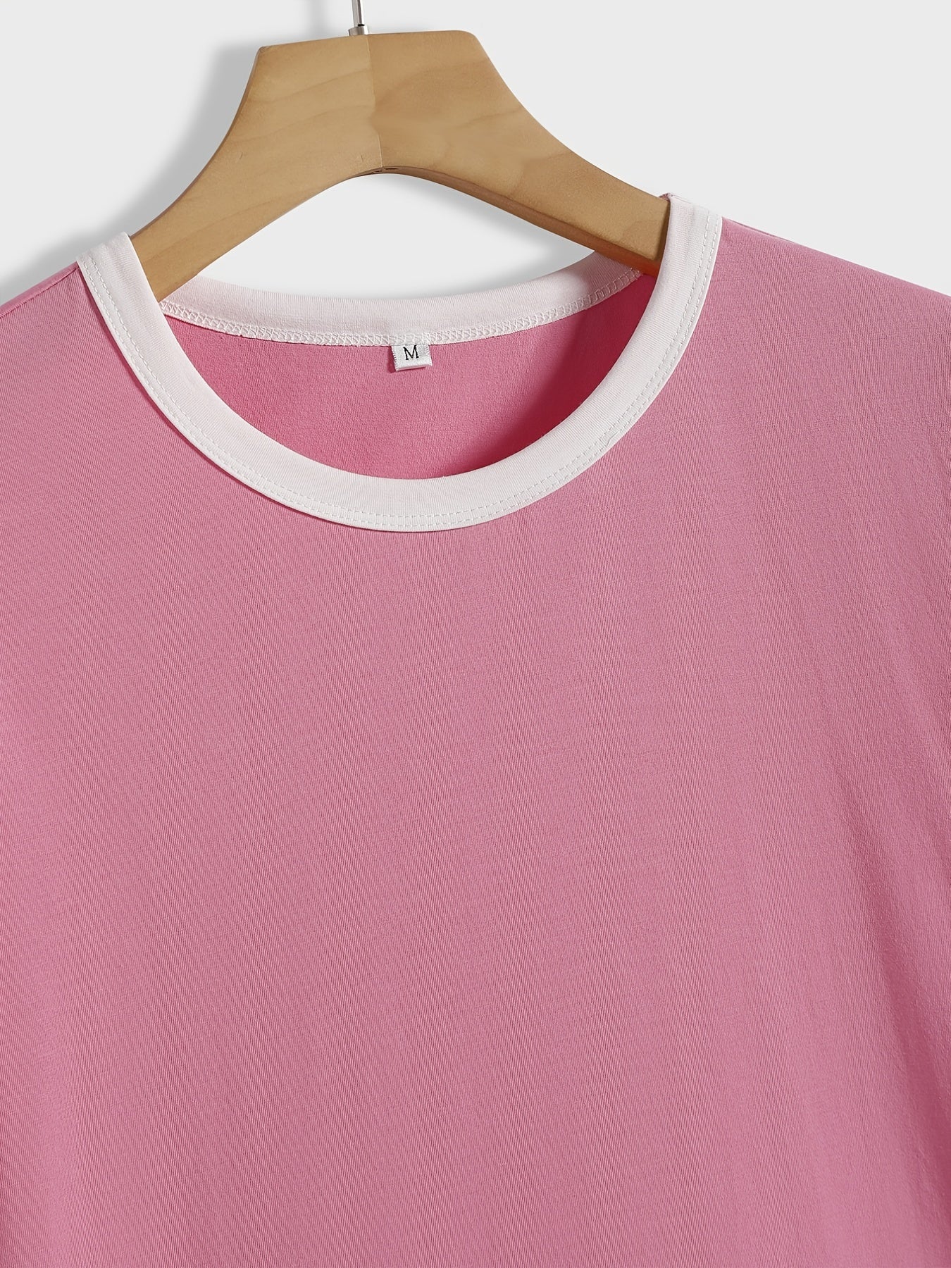 Summer Loose Crew Neck Short Sleeve Casual Simple T-shirt, Women's Clothing