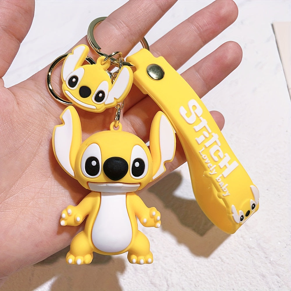 Minnie & Lilo & Stitch Cartoon Anime Keychain - Durable Keyring for Unisex, Fashionable Character Charm Perfect for Backpacks