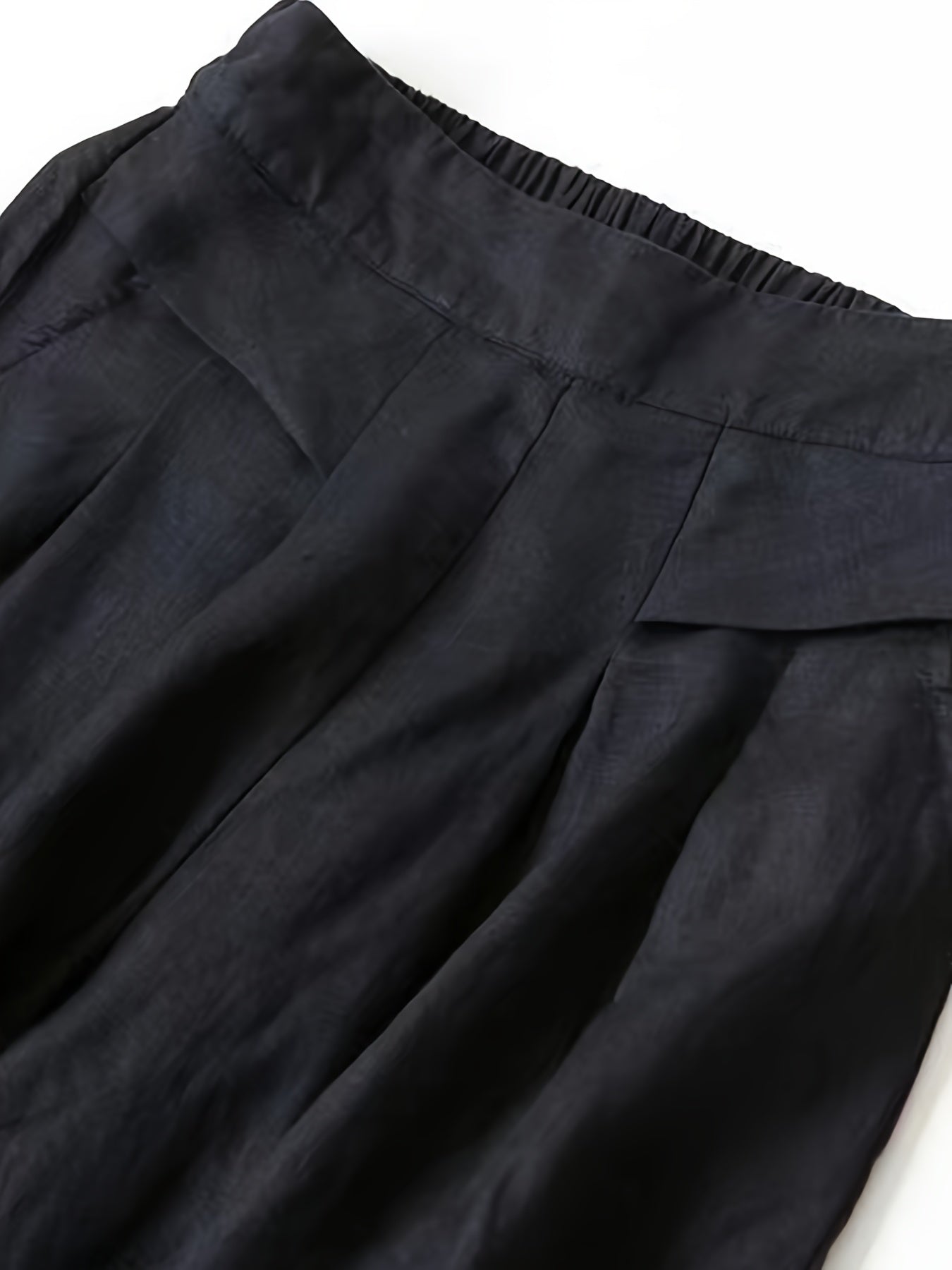 Linen Wide-Leg Ankle Pants, Breathable Thin Loose Linen Skirt Pants, Ethnic Style Vintage Trousers