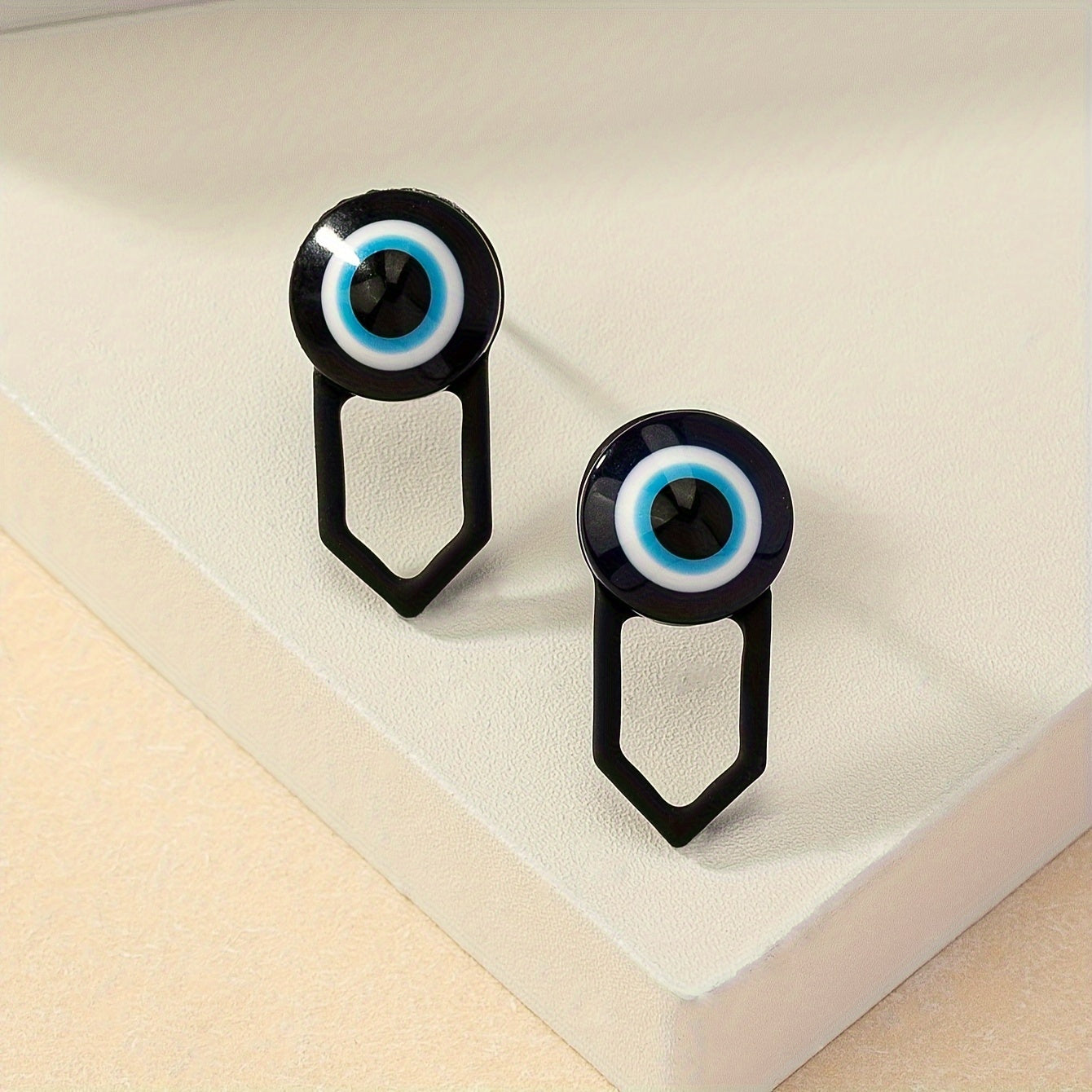 Devils Eye Dangle Earrings - Whimsical Cartoon Character Design, Durable Plated Jewelry Construction, Dangle Earrings with Hypnotic Movement - Irresistibly Cute and Quirky, Creatively Designed for Fashion-Forward Women, Uniqu