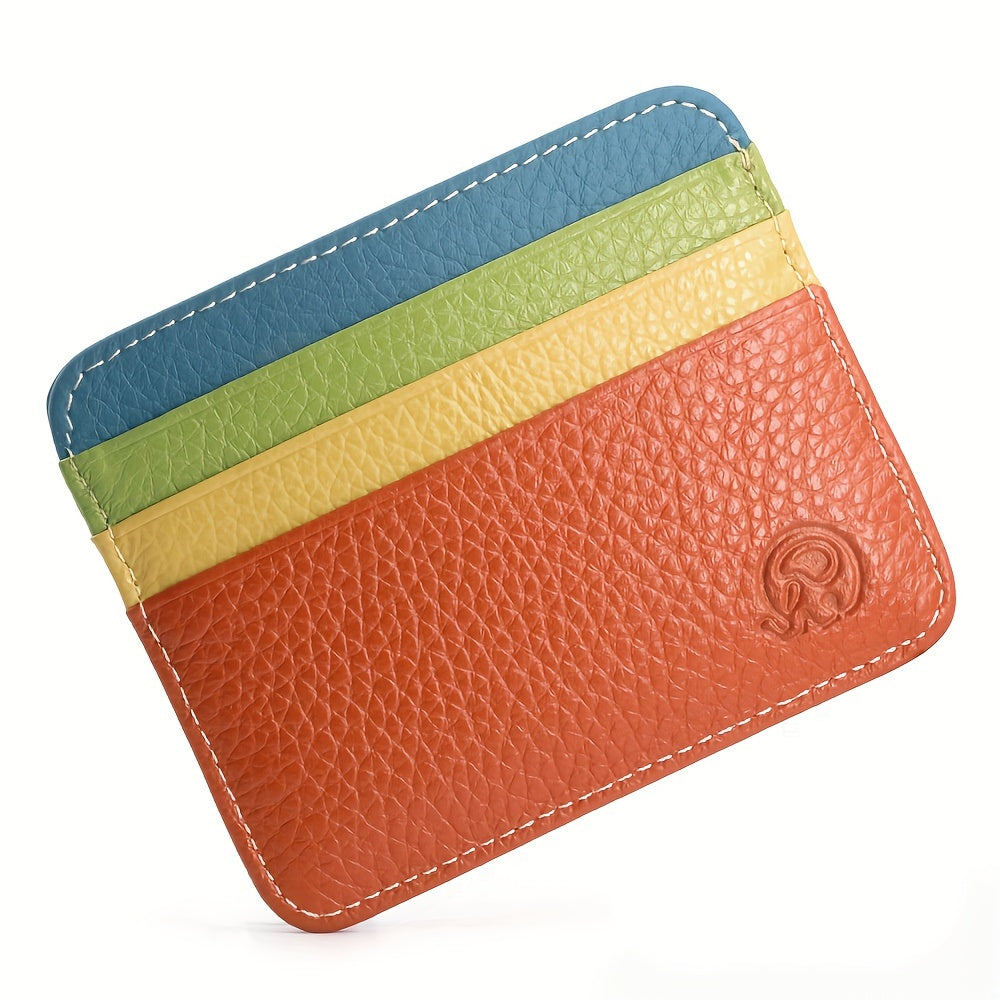 Minimalist Credit Card Holder Anti-theft Leather Wallet, Slim Front Pocket Wallet Christmas Gift