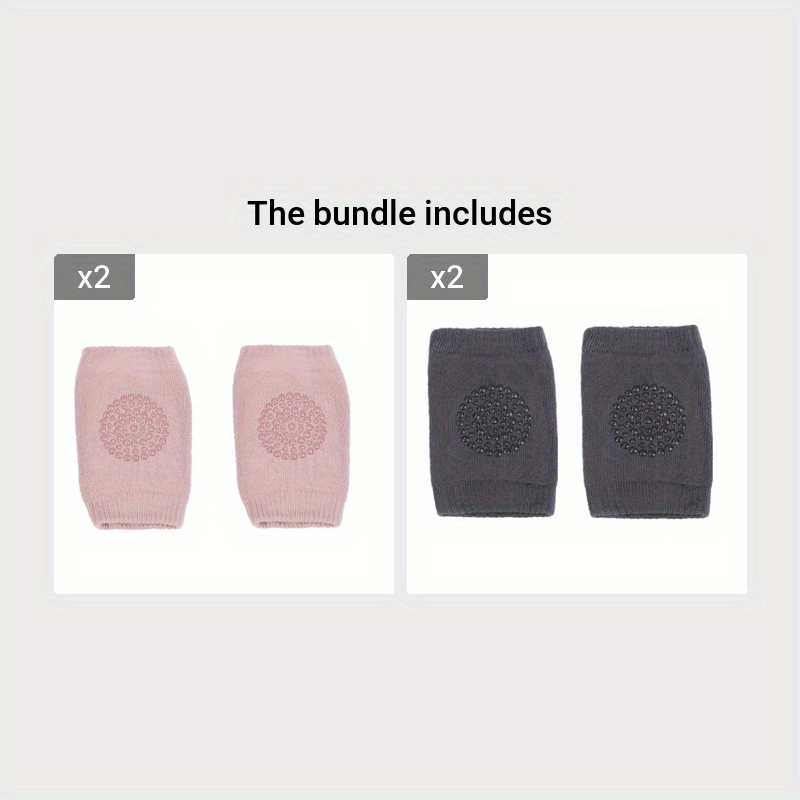 2pcs 5 colors Soft Elastic Knee and Elbow Brace Pads for Babies and Toddlers - Anti-Slip Crawling Safety Protector and Leg Cushion, Christmas, Halloween, Thanksgiving Day Gift