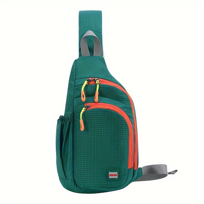 Rugged Waterproof Nylon Waist Pack - Stylish Sling Bag with Secure Zipper Compartment & Handy Side Pocket for Outdoor Adventures