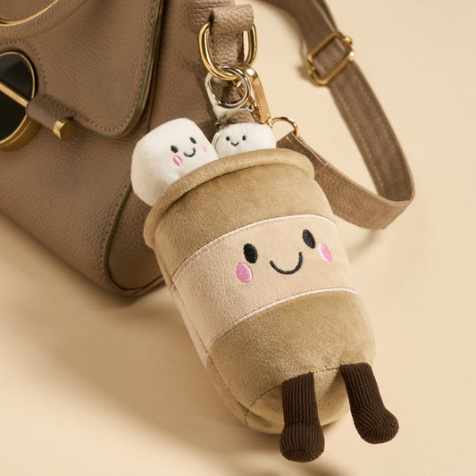 Hugo The Hot Chocolate Keyring - Brown 8cm