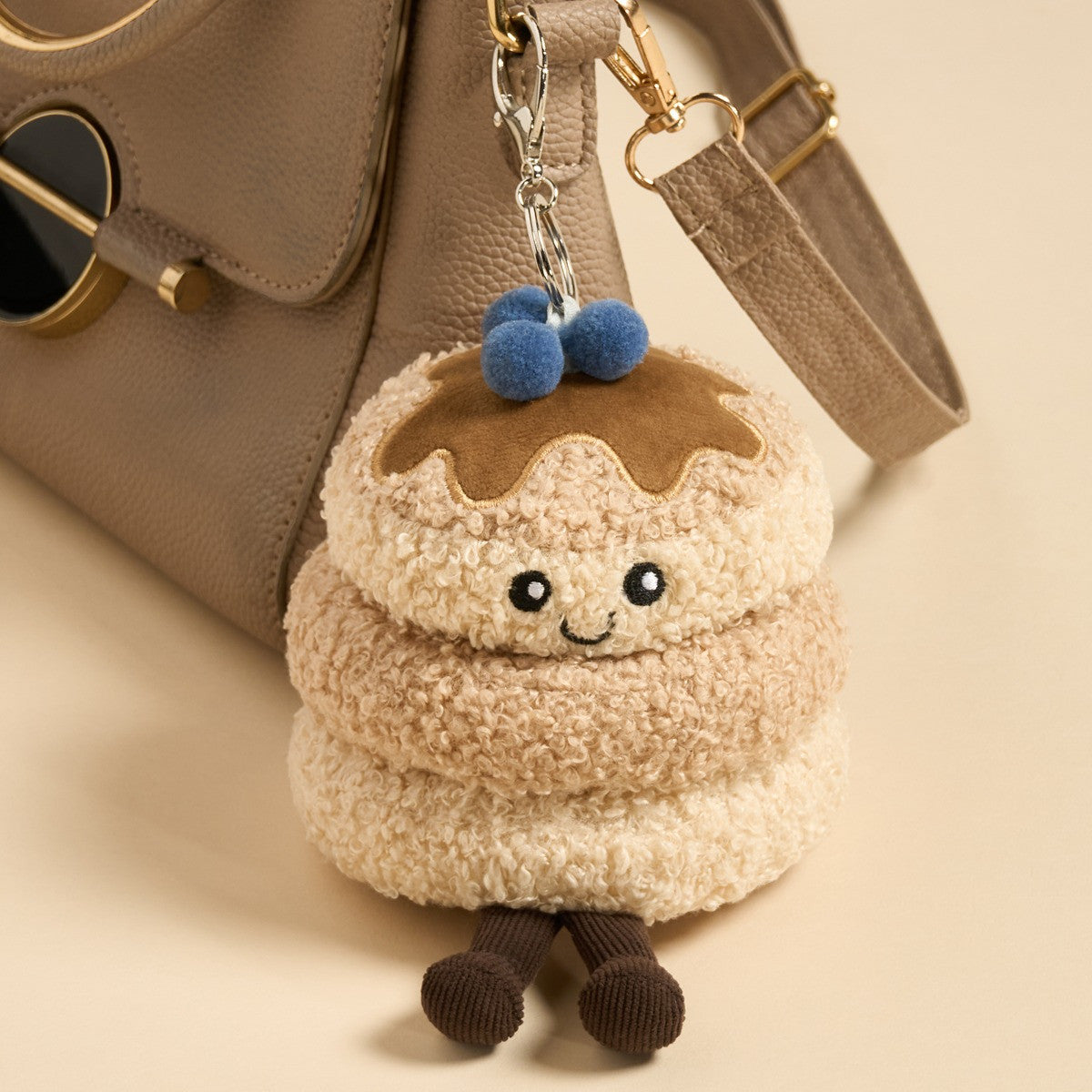 Maple The Blueberry Pancake Keyring - Natural 8cm