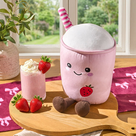 Molly The Milkshake Cushion - Pink 25cm